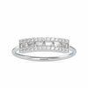 Jewelove™ Rings Women's Band only / VS GH Designer Baguette Platinum Diamond Engagement Ring JL PT 0648