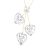 Jewelove™ Necklaces & Pendants Designer Crown & Heart Platinum & Rose Gold Pendant with Diamonds JL PT P 8216