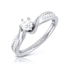 Jewelove™ Rings SI IJ / Women's Band only Designer Curvy 20-Pointer Platinum Engagement Ring JL PT R-17