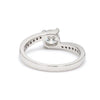 Back View of Designer Curvy Platinum Solitaire Engagement Ring for Women JL PT 480