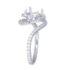 Jewelove™ Rings Designer Curvy Solitaire Ring Semi Mounting JL PT 477