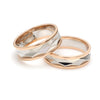 Jewelove™ Rings Designer Cut Platinum & Rose Gold Couple Rings JL PT 946