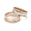 Jewelove™ Rings Designer Cut Platinum & Rose Gold Couple Rings JL PT 946