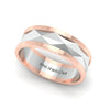 Jewelove™ Rings Men's Band only Designer Cut Platinum & Rose Gold Couple Rings JL PT 946