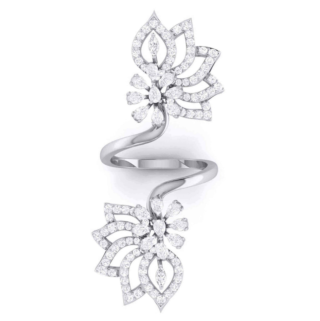 Jewelove™ Rings SI IJ / Women's Band only Designer Diamond Cocktail ring in Platinum for Women JL PT R-011