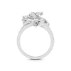 Jewelove™ Rings Designer Diamond Flower Cocktail ring in Platinum for Women JL PT R 007