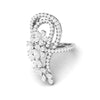 Jewelove™ Rings Designer Diamond Flower Cocktail ring in Platinum for Women JL PT R 007