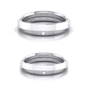 Jewelove™ Rings Both / SI IJ Designer  Diamond Platinum Love Bands JL PT R-8032