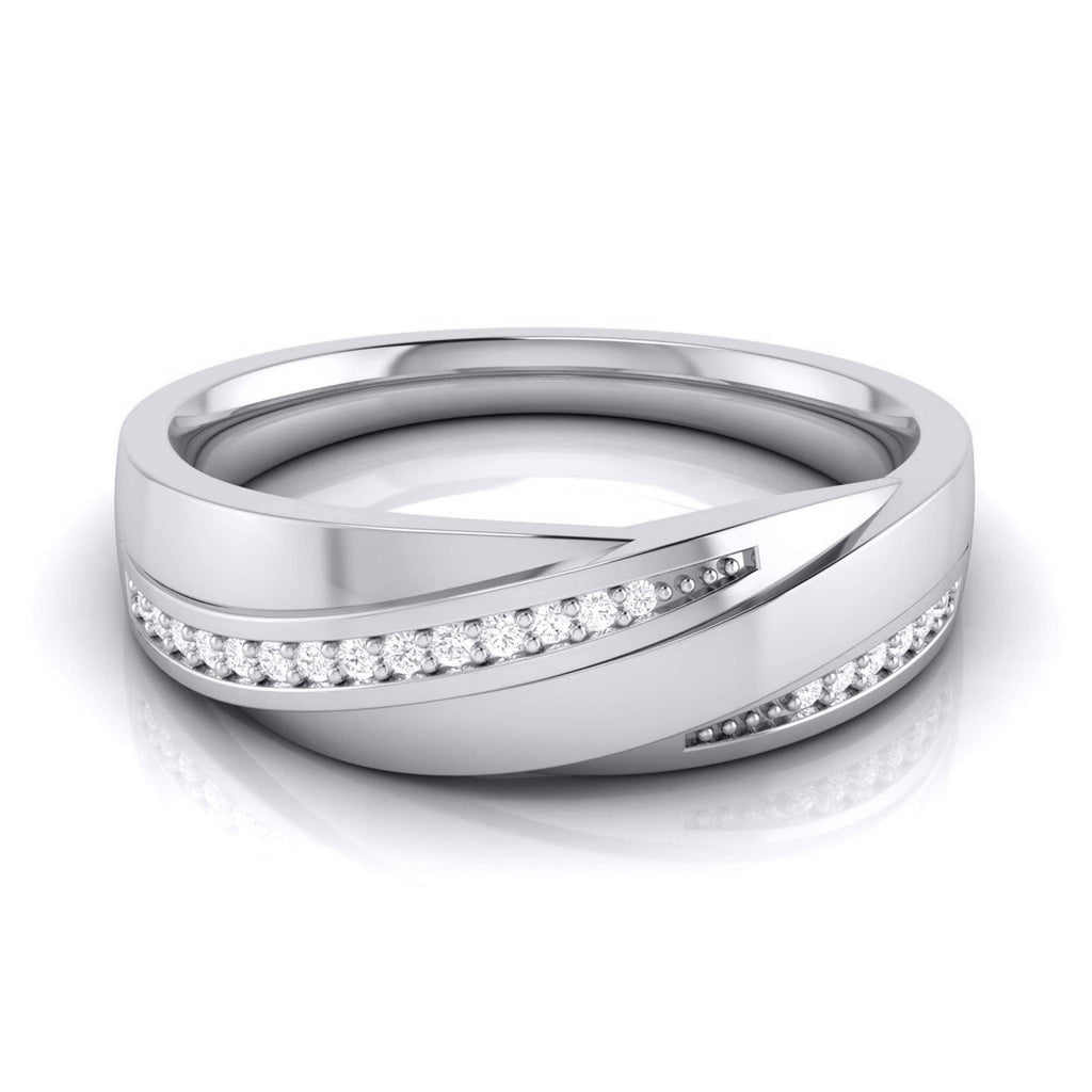 Jewelove™ Rings SI IJ / Women's Band Only Designer Diamond Platinum Ring for Women JL PT R-8022