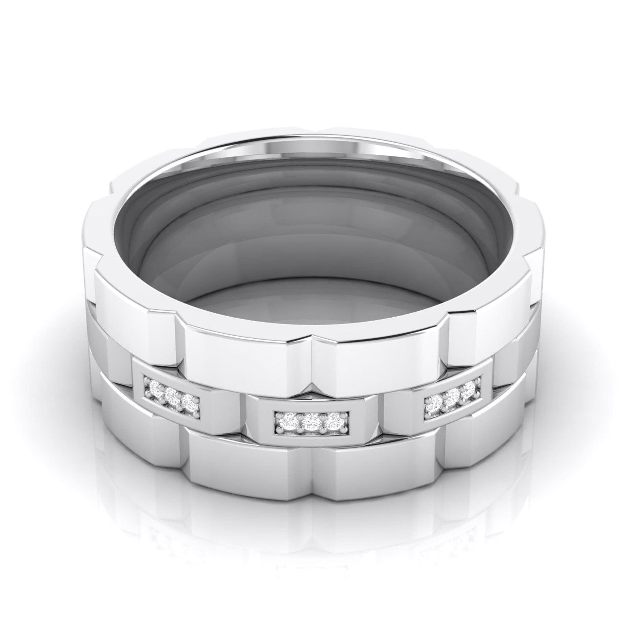 Jewelove™ Rings Designer Diamond Platinum Ring for Women JL PT R-8030