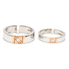 Jewelove™ Rings Both / SI IJ Designer Diamond Platinum Rose Gold Couple Rings JL PT 1133