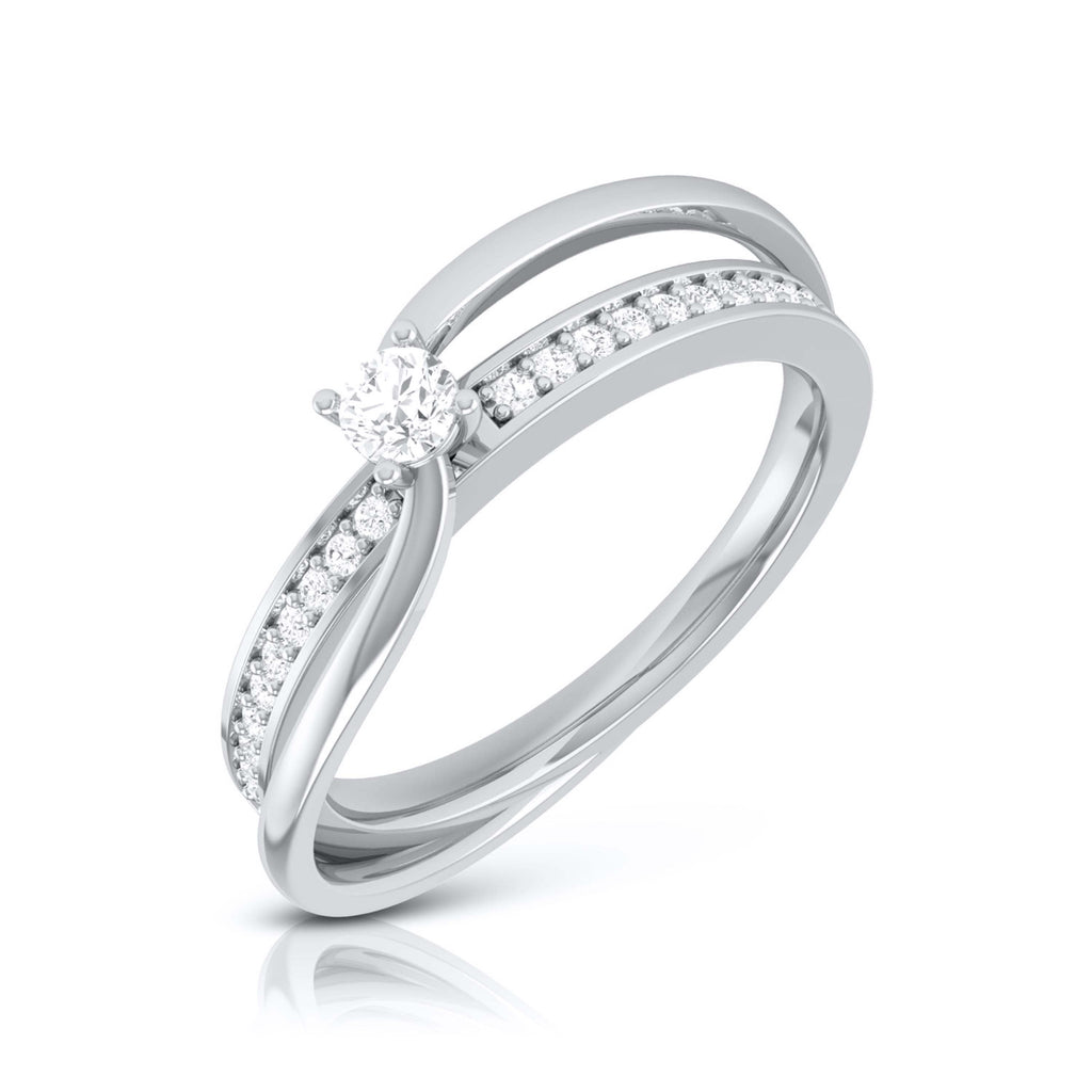 Jewelove™ Rings SI IJ / Women's Band only Designer Diamond Ring for Women JL PT R-37