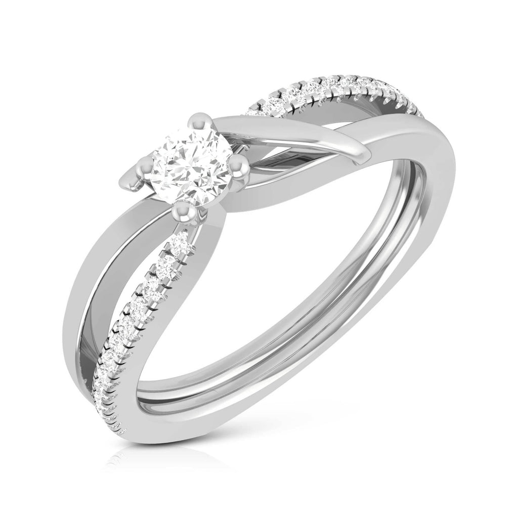 Jewelove™ Rings SI IJ / Women's Band only Designer Diamond Ring for Women JL PT R-39