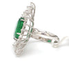 Jewelove™ Rings Women's Band only Designer Emerald Gold Ring with Rose Cut Diamonds for Women JL AU 22RG0095