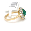 Jewelove™ Rings Women's Band only Designer Emerald Gold Ring with Rose Cut Diamonds for Women JL AU 22RG0144-RMA