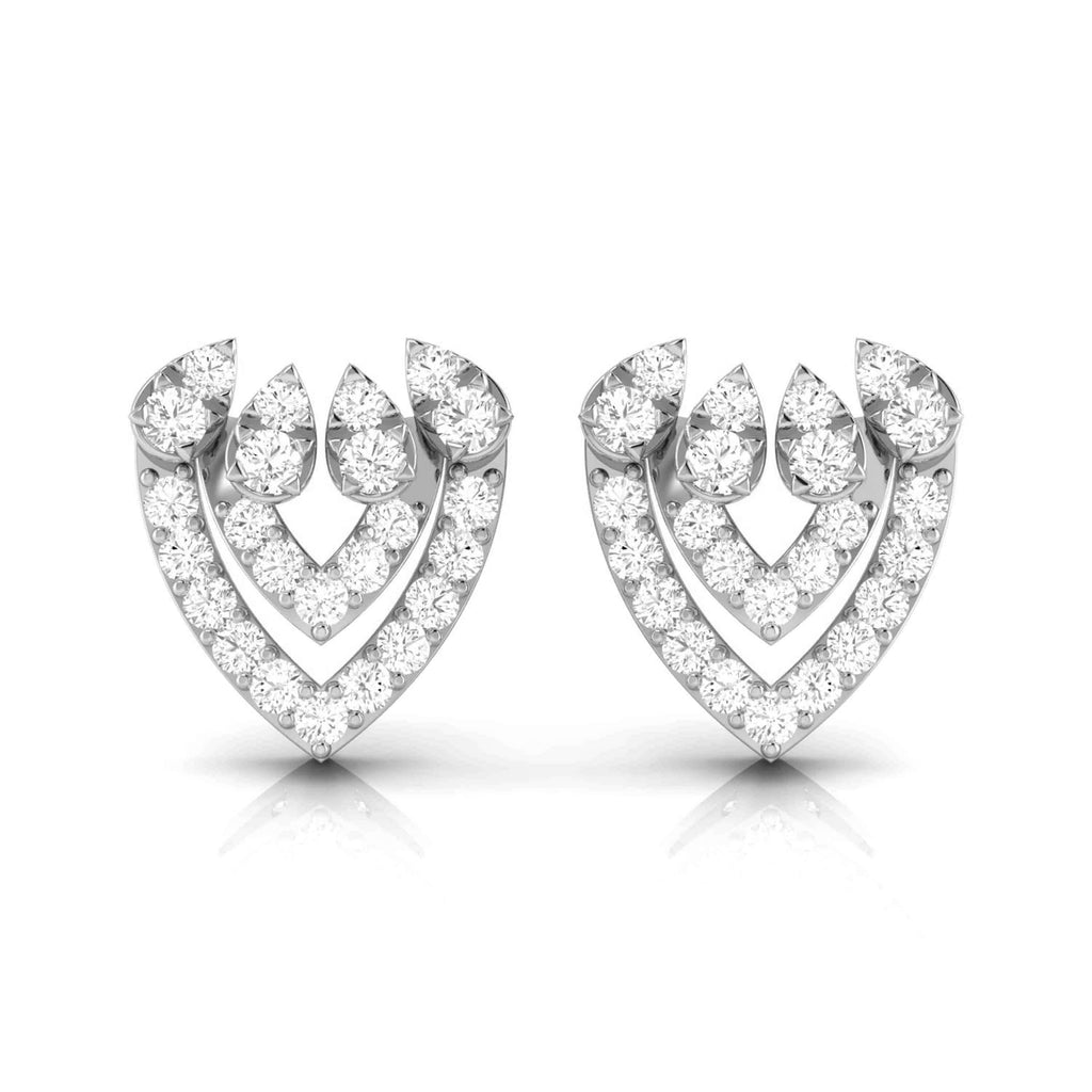 Jewelove™ Earrings SI IJ Designer Fashionable Platinum Diamond Earrings for Women JL PT E OLS 17