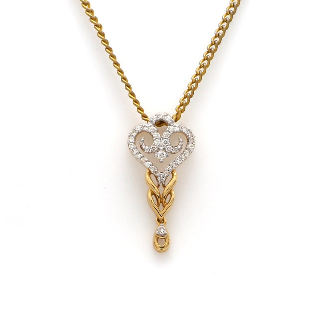 Jewelove™ Pendants Designer Gold Diamond Pendant For Women JL AU P A-1
