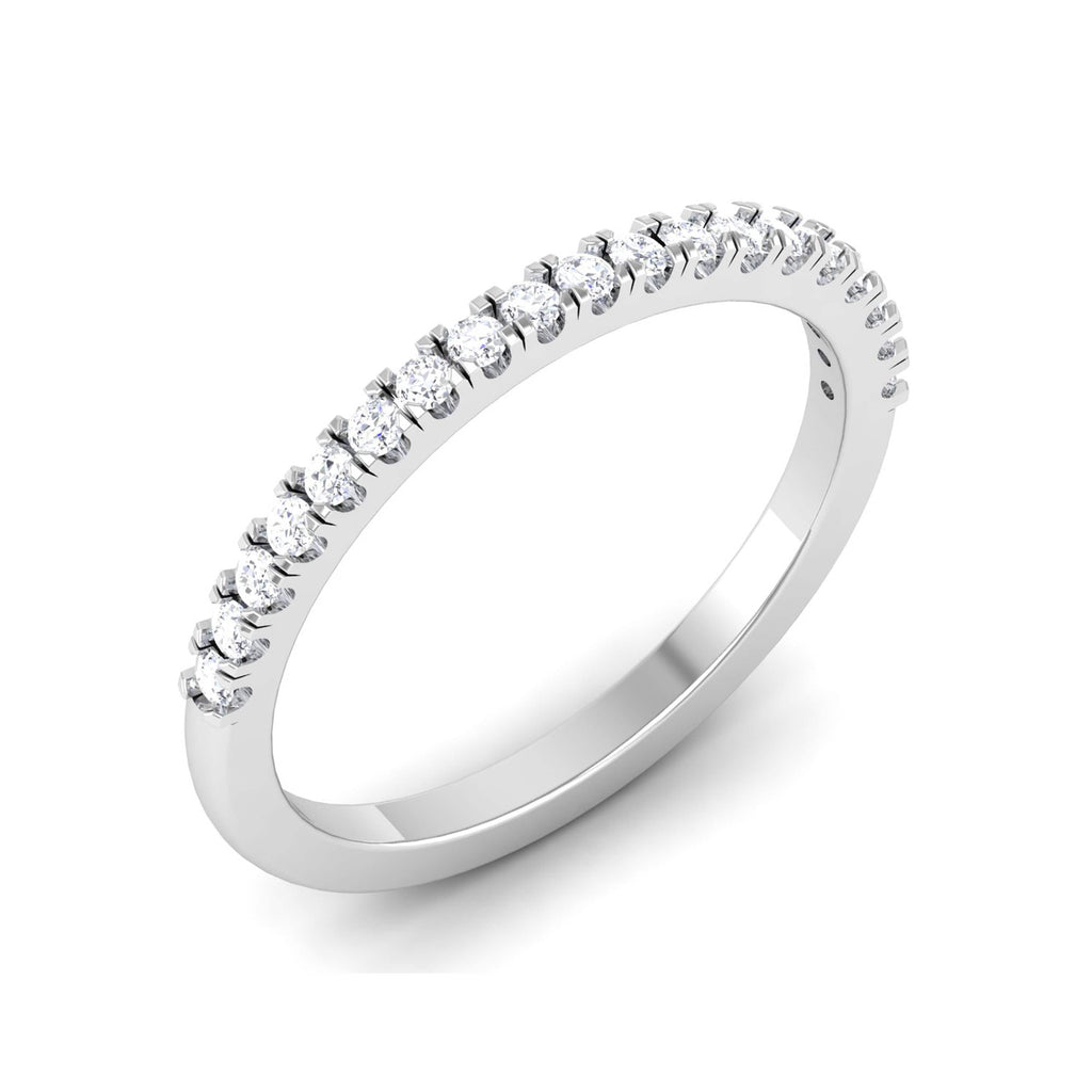 Jewelove™ Rings SI IJ / Women's Band only Designer Half Eternity Platinum Wedding Band with Diamonds JL PT 6850