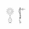Jewelove™ Earrings Designer Hanging Clusters Platinum Earrings with Diamonds JL PT E NK-69