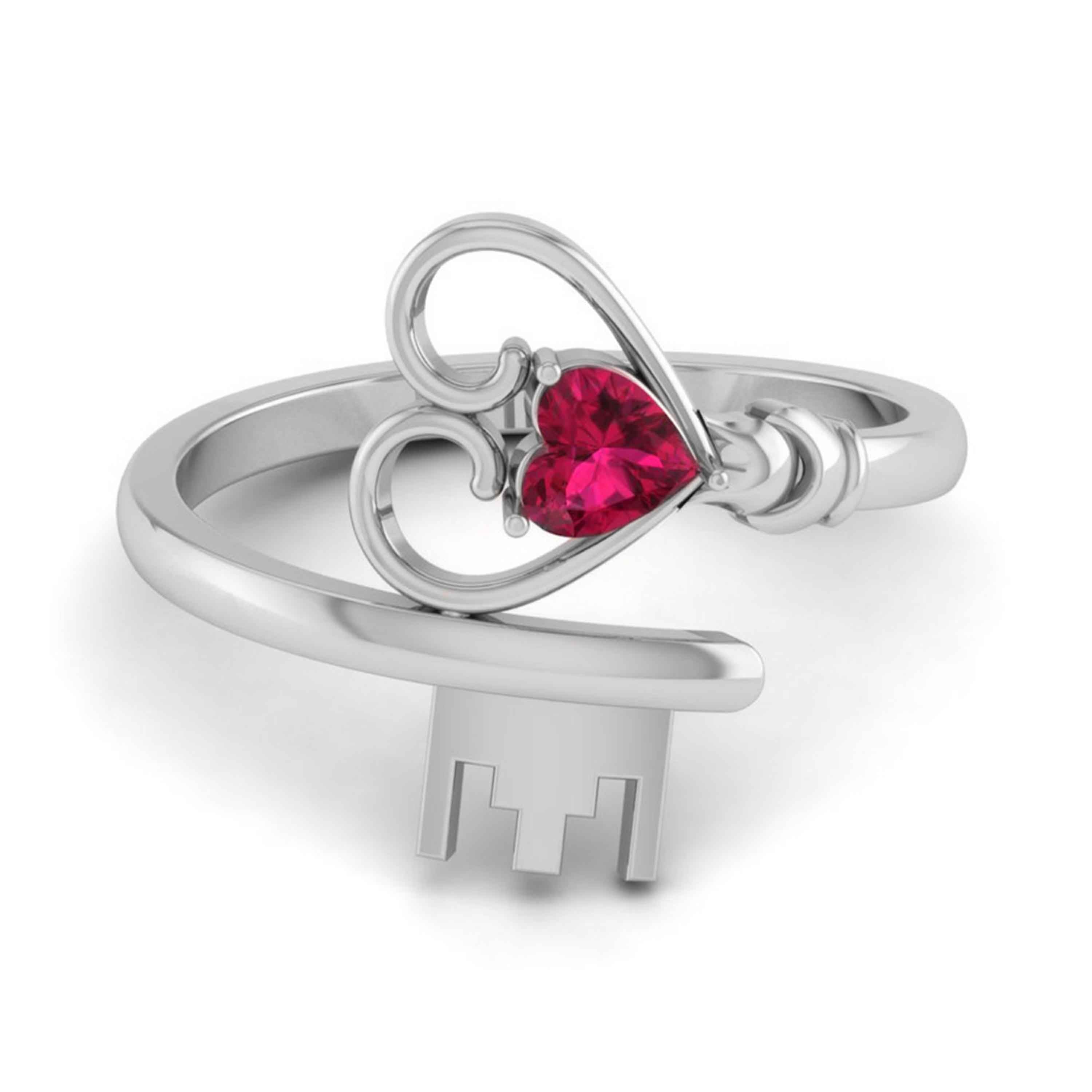 3 Piece Ruby Engagement Ring Set Rose Gold Lab Ruby & Opal 3Pcs Bridal Set  July Birthday Gift
