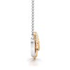 Jewelove™ Pendants Designer Infinity Love Heart Platinum Pendant with Gold & Diamonds JL PT P 8086