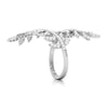 Designer Long Platinum Ring with Diamonds JL PT 554 by Jewelove Side View. How the ring looks from the side?