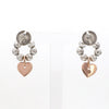 Jewelove™ Earrings Designer Plain Platinum & Rose Gold Earrings JL PT E 212