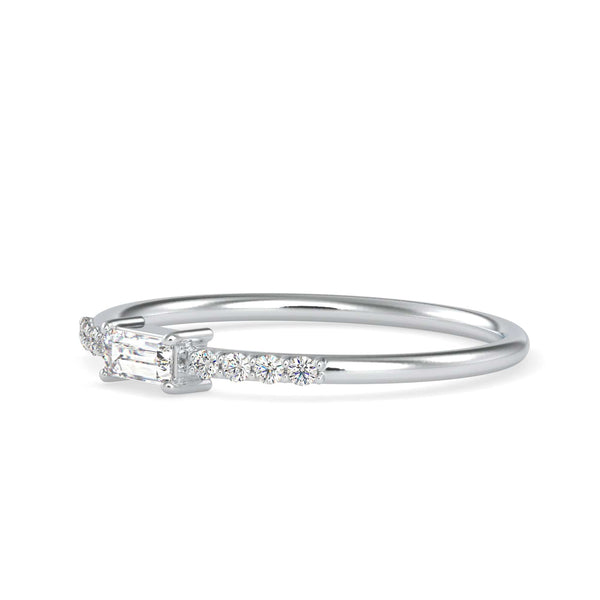 Jewelove™ Rings Women's Band only / VS GH Designer Platinum Baguette Diamond Engagement Ring JL PT 0602