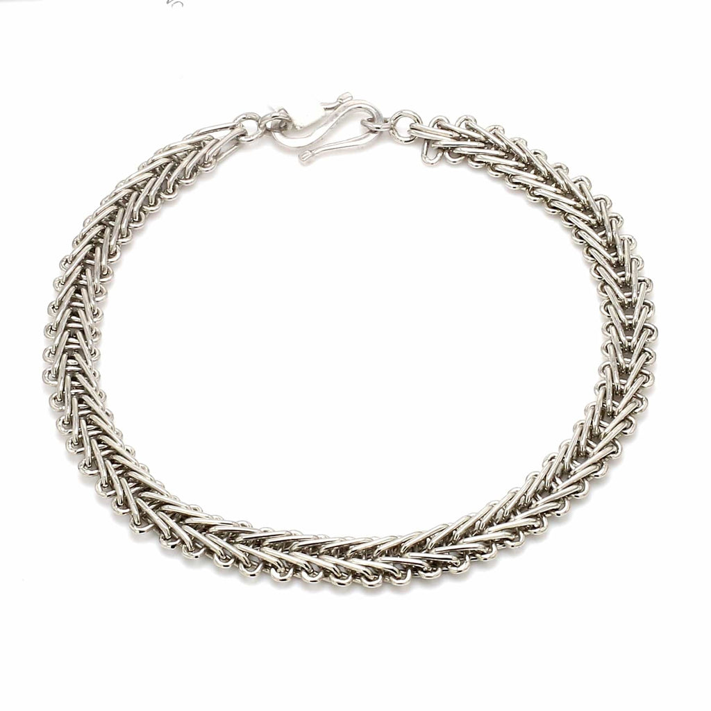 Jewelove™ Bangles & Bracelets Designer Platinum Bracelet for Men JL PTB 1116