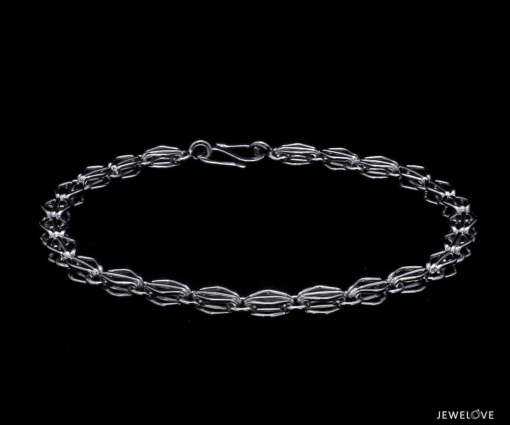 Jewelove™ Bangles & Bracelets Designer Platinum Bracelet for Men JL PTB 1173