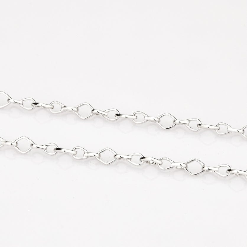 Jewelove™ Chains Designer Platinum Chain with Square and Round Links JL PT CH 779