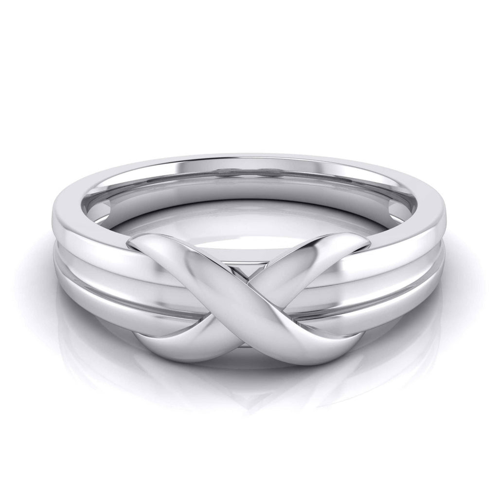 Jewelove™ Rings Men's Band only / SI IJ Designer Platinum Couple Rings for Him & Her JL PT 536
