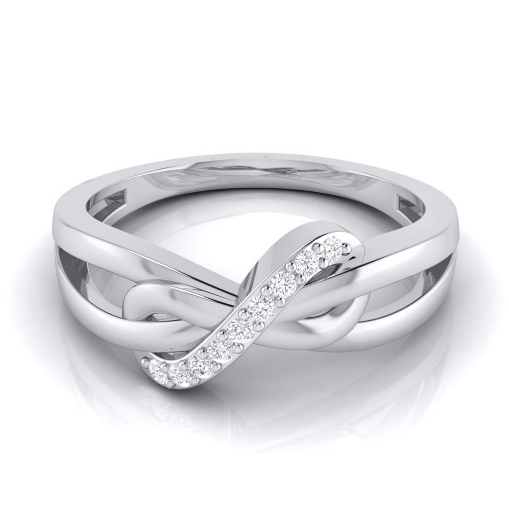 Jewelove™ Rings Women's Band only / SI IJ Designer Platinum Couple Rings for Him & Her JL PT 536