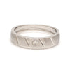Front View of Designer Platinum Ring with Diamond for Men JL PT 1125