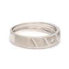 Side View of Designer Platinum Ring with Diamond for Men JL PT 1125