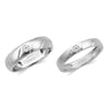 Jewelove™ Rings Designer Platinum Couple Rings with Single Diamonds JL PT 338