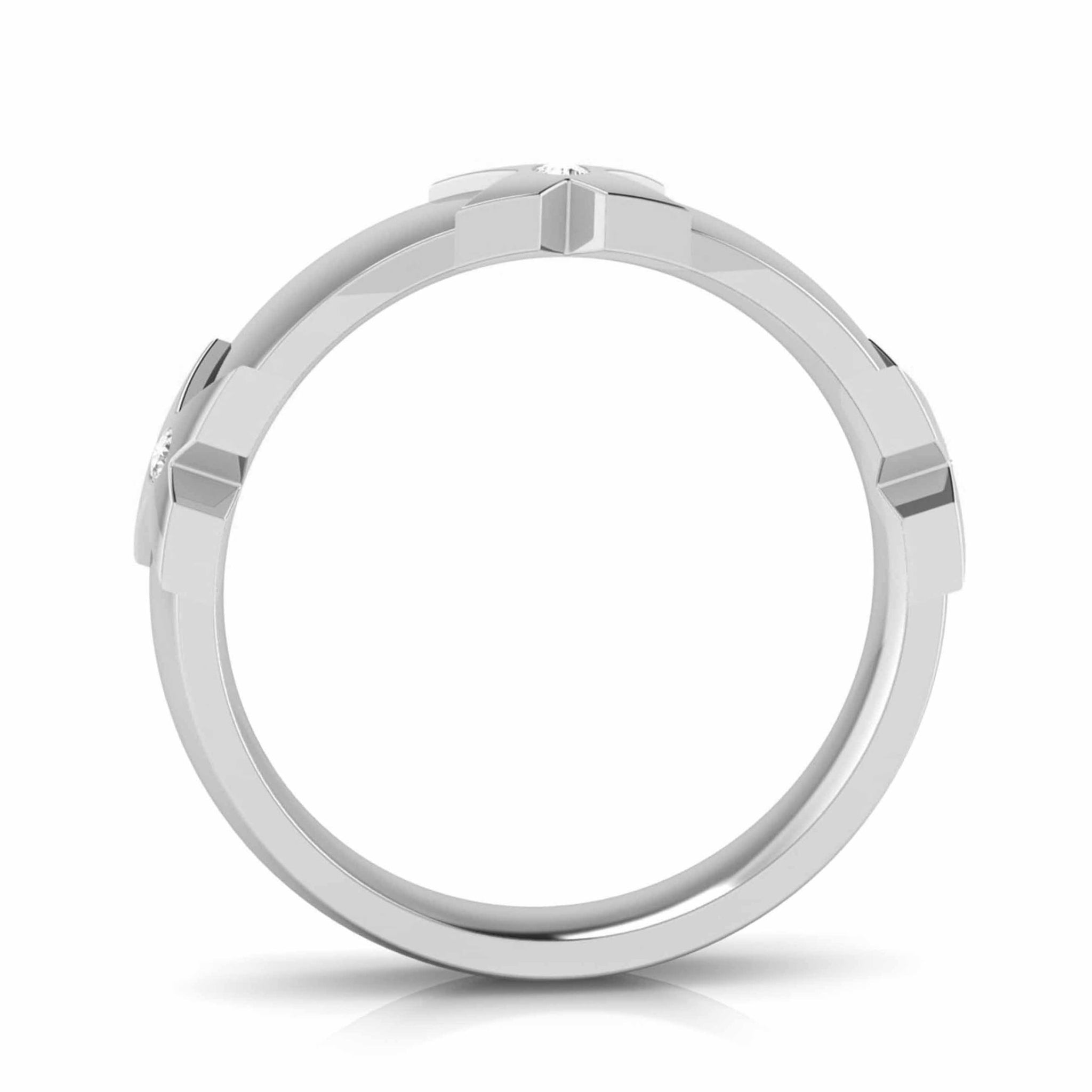 Jewelove™ Rings Designer Platinum Diamnd Couple Ring JL PT CB 148