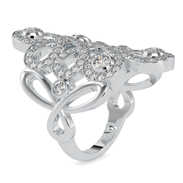 Jewelove™ Rings Designer Platinum Diamond Cocktail Engagement Ring JL PT 0161