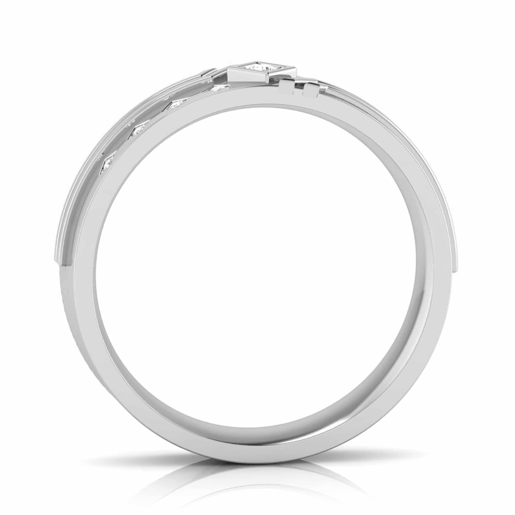 Jewelove™ Rings Designer Platinum Diamond Couple Ring JL PT CB 107