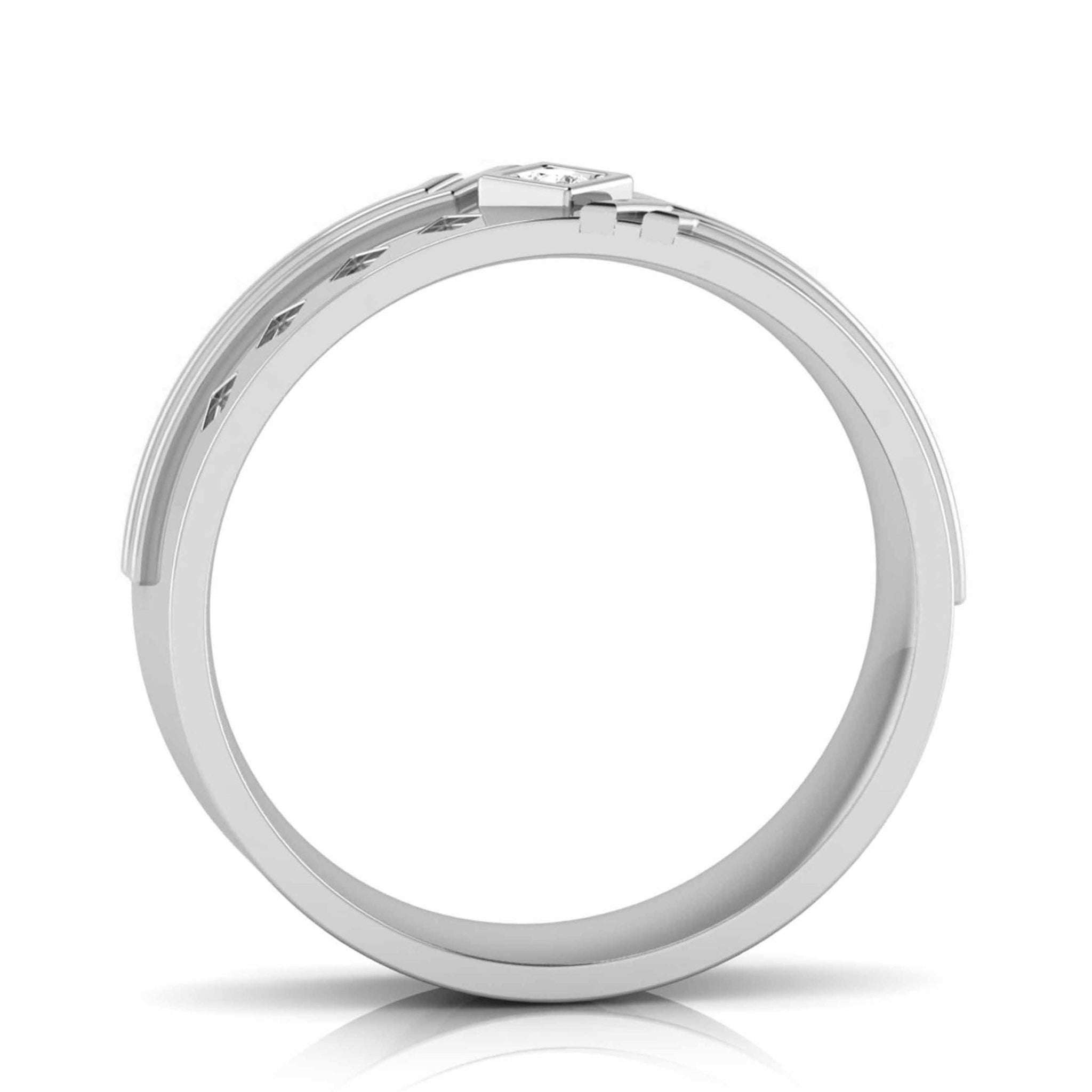 Jewelove™ Rings Designer Platinum Diamond Couple Ring JL PT CB 107