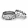 Jewelove™ Rings Both / SI IJ Designer Platinum Diamond Couple Ring JL PT CB 107