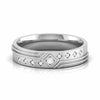 Jewelove™ Rings Women's Band only / SI IJ Designer Platinum Diamond Couple Ring JL PT CB 107