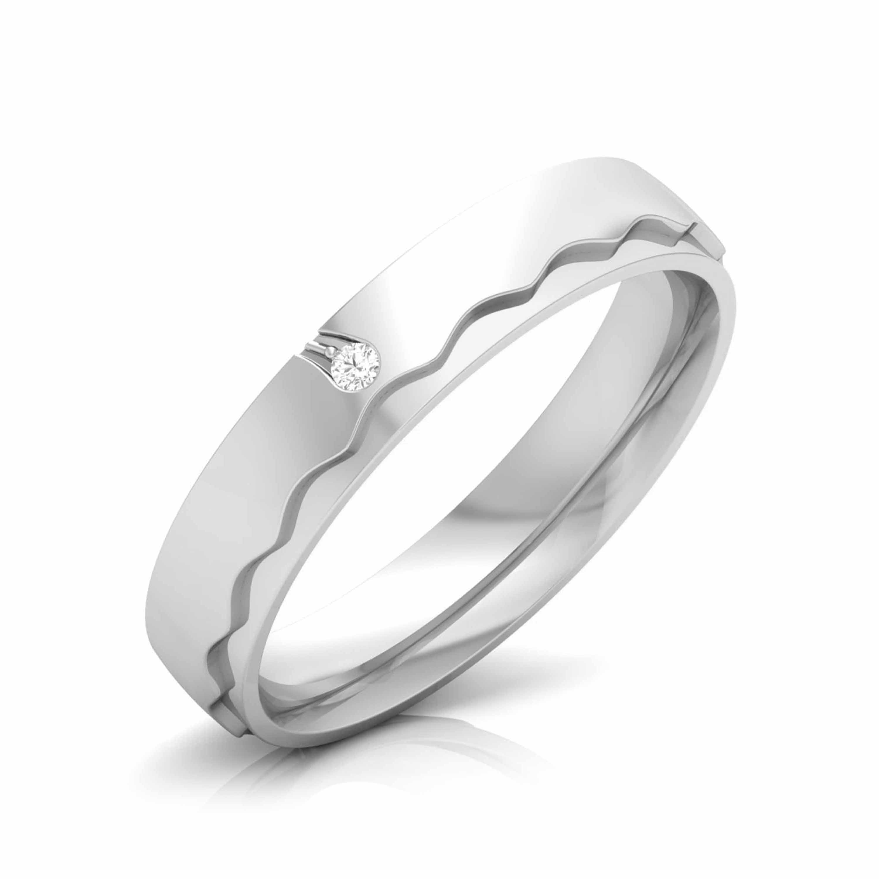 Calsita Platinum Ring For Women | Glowing Platinum Rings | CaratLane