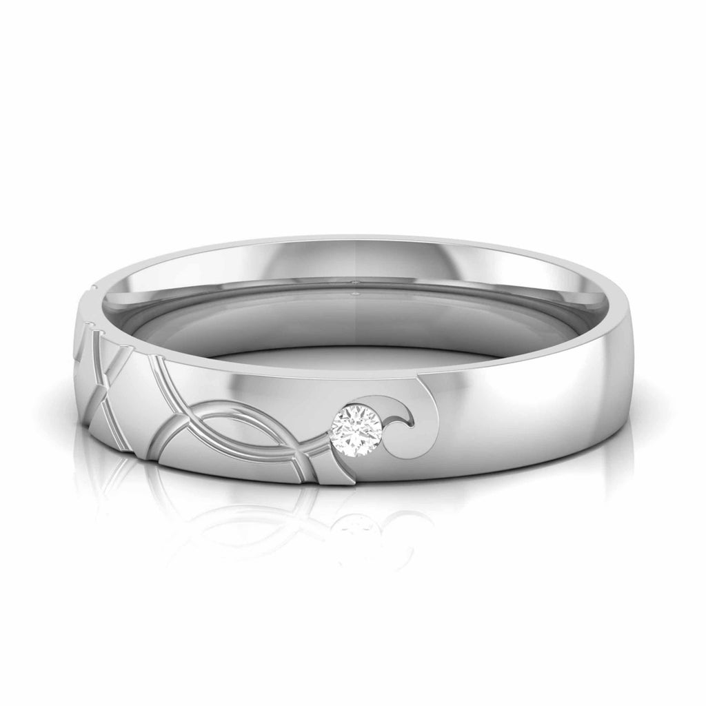 Jewelove™ Rings Women's Band only Designer Platinum Diamond Couple Ring JL PT CB 142