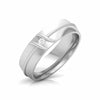 Jewelove™ Rings Men's Band only Designer Platinum Diamond Couple Ring JL PT CB 144