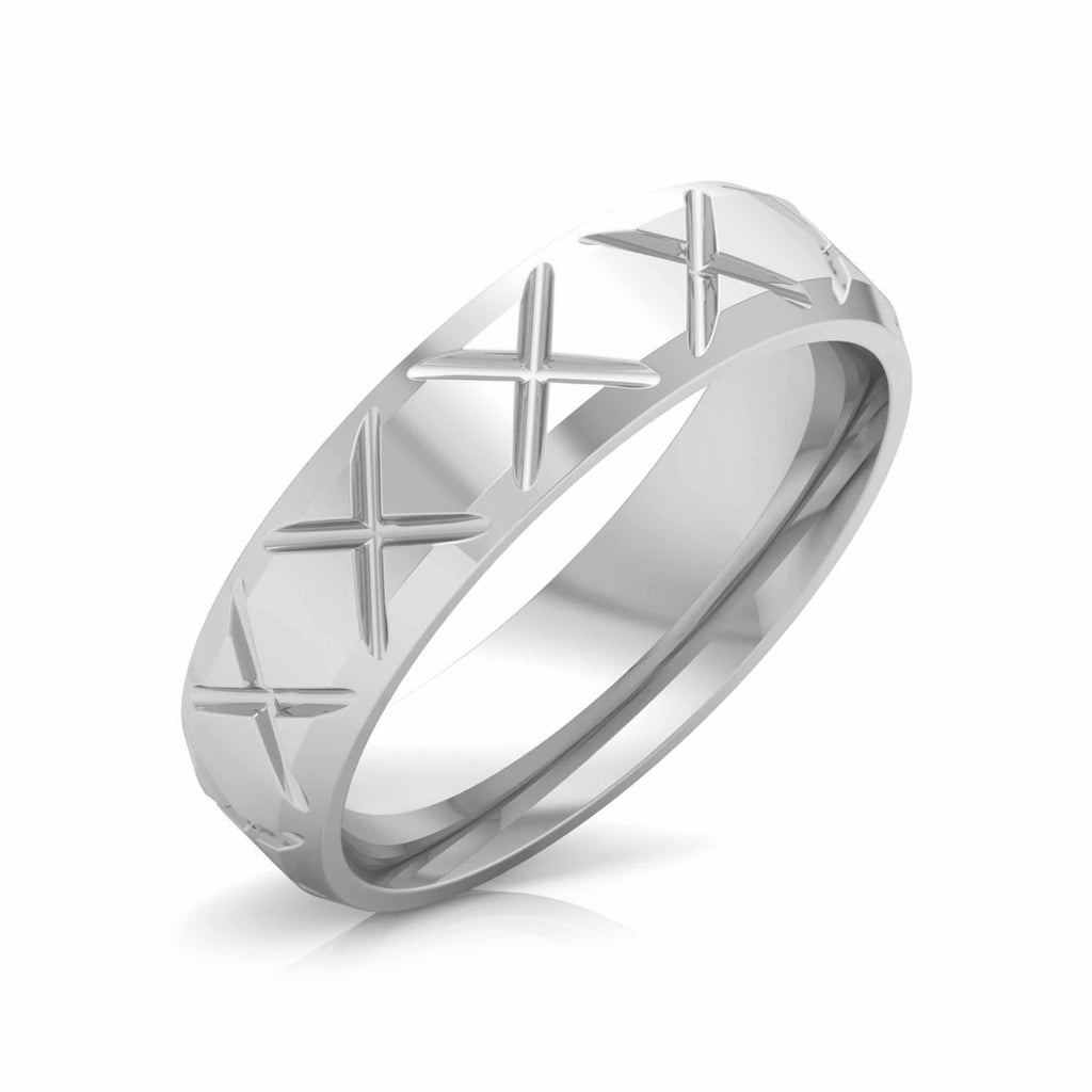 Jewelove™ Rings Men's Band only Designer Platinum Diamond Couple Ring JL PT CB 147