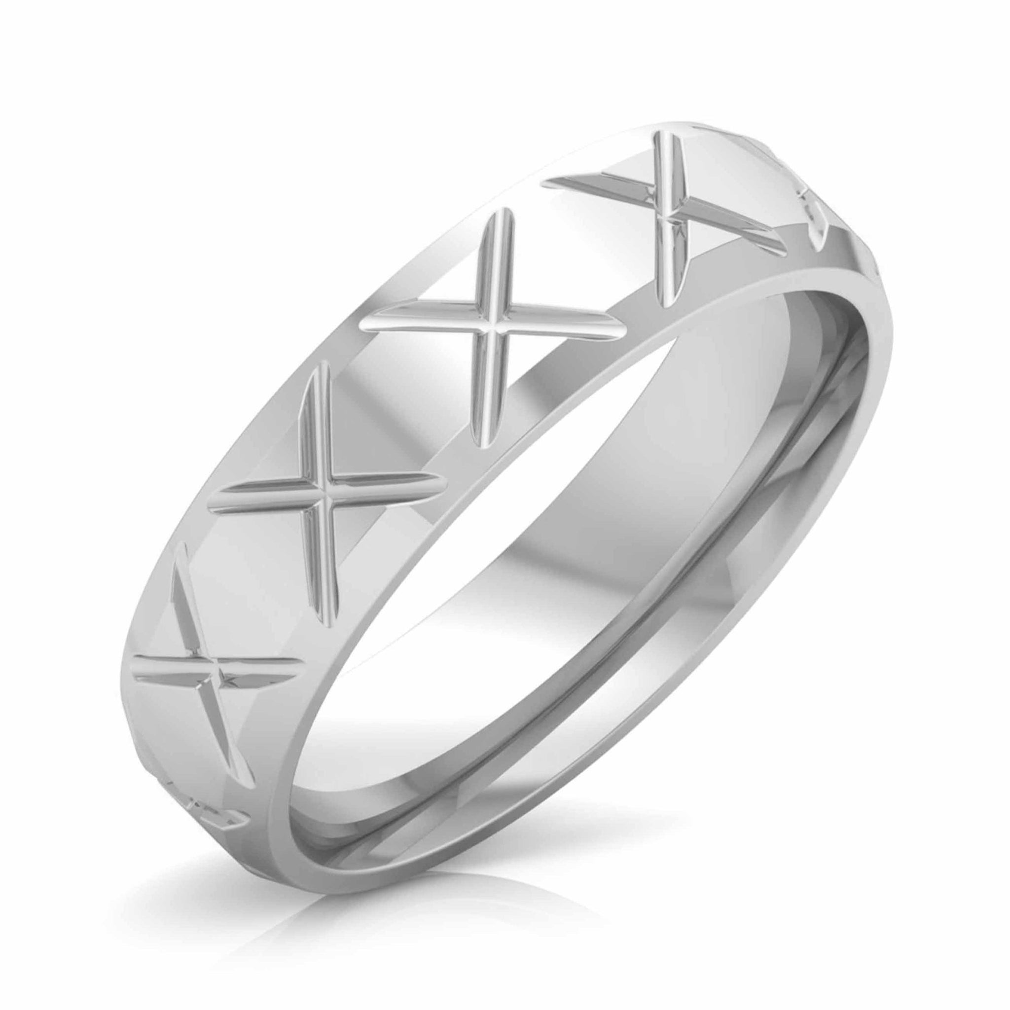 Jewelove™ Rings Men's Band only Designer Platinum Diamond Couple Ring JL PT CB 147