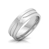 Jewelove™ Rings Men's Band only / SI IJ Designer Platinum Diamond Couple Ring JL PT CB 16