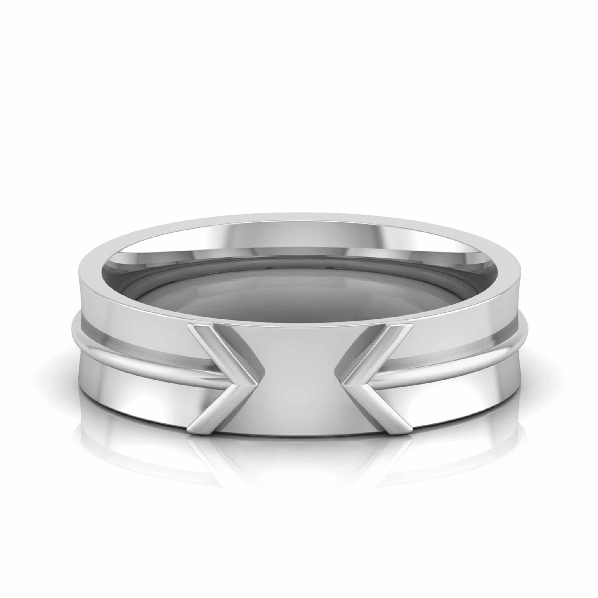 Jewelove™ Rings Designer Platinum Diamond Couple Ring JL PT CB 18