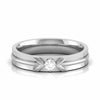 Jewelove™ Rings Women's Band only / SI IJ Designer Platinum Diamond Couple Ring JL PT CB 18
